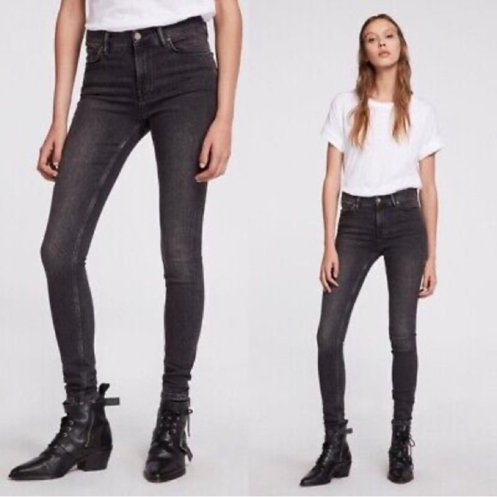 All Saints Skinny Gray Fay Jeans